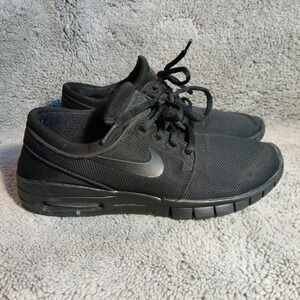 Nike‎ SB Stefan Janoski Max Sneakers 6Y All Black Slip On With Laces